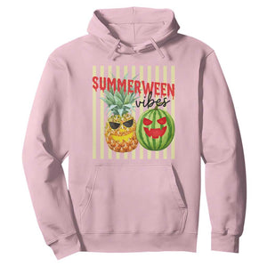 Funny Summerween Fruit Hoodie Spooky Pineapple Watermelon Graphic TS12 Light Pink Print Your Wear