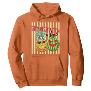 Funny Summerween Fruit Hoodie Spooky Pineapple Watermelon Graphic TS12 Orange Print Your Wear