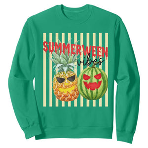 Funny Summerween Fruit Sweatshirt Spooky Pineapple Watermelon Graphic TS12 Irish Green Print Your Wear