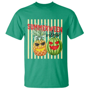 Funny Summerween Fruit T Shirt Spooky Pineapple Watermelon Graphic TS12 Irish Green Print Your Wear
