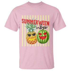 Funny Summerween Fruit T Shirt Spooky Pineapple Watermelon Graphic TS12 Light Pink Print Your Wear