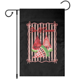 Striped Watermelon Beach Vibes Graphic Garden Flag Slice Of Summer TS12 Black Print Your Wear