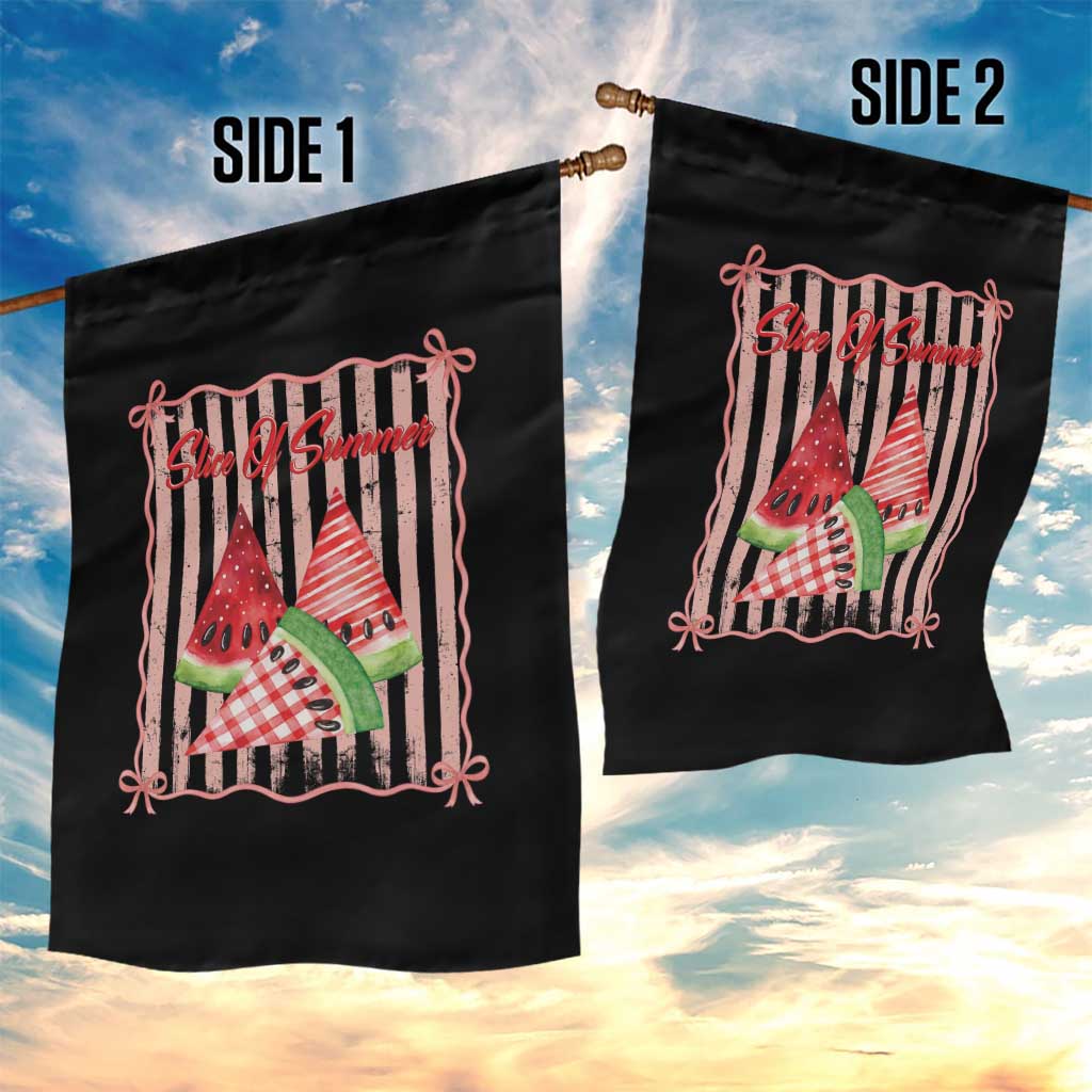 Striped Watermelon Beach Vibes Graphic Garden Flag Slice Of Summer TS12 Print Your Wear