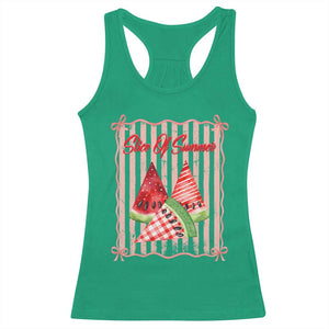 Striped Watermelon Beach Vibes Graphic Racerback Tank Top Slice Of Summer TS12 Irish Green Print Your Wear