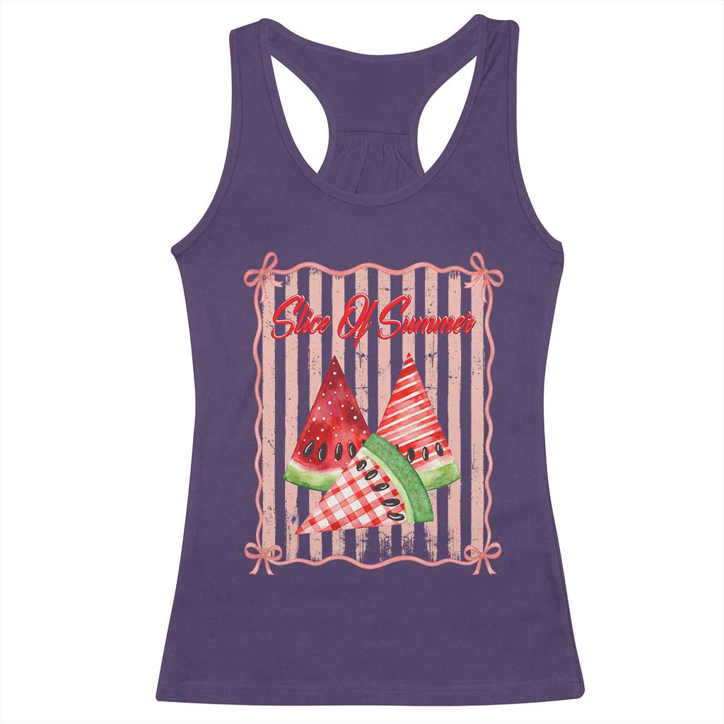 Striped Watermelon Beach Vibes Graphic Racerback Tank Top Slice Of Summer TS12 Purple Print Your Wear