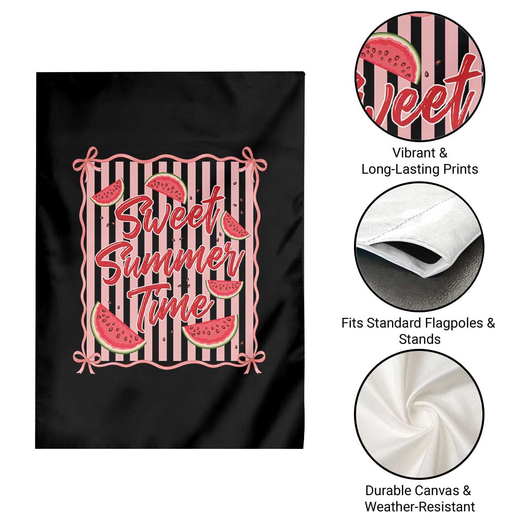 Striped Watermelon Beach Vibes Graphic Garden Flag Sweet Summer Time TS12 Print Your Wear