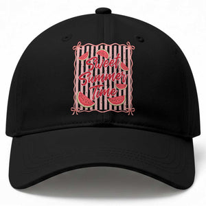 Striped Watermelon Beach Vibes Graphic Baseball Cap Sweet Summer Time TS12 Print Your Wear