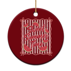 Striped Watermelon Beach Vibes Graphic Ceramic Ornament Sweet Summer Time TS12 1pc Red Print Your Wear
