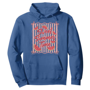 Striped Watermelon Beach Vibes Graphic Hoodie Sweet Summer Time TS12 Royal Blue Print Your Wear