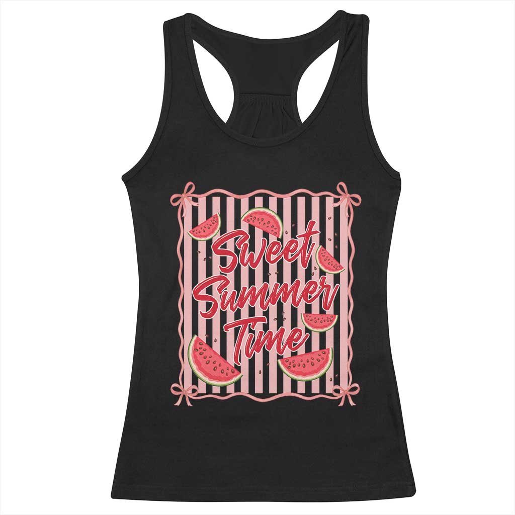 Striped Watermelon Beach Vibes Graphic Racerback Tank Top Sweet Summer Time TS12 Black Print Your Wear
