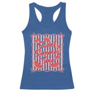 Striped Watermelon Beach Vibes Graphic Racerback Tank Top Sweet Summer Time TS12 Royal Blue Print Your Wear