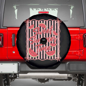 Striped Watermelon Beach Vibes Graphic Spare Tire Cover Sweet Summer Time TS12 Black Print Your Wear