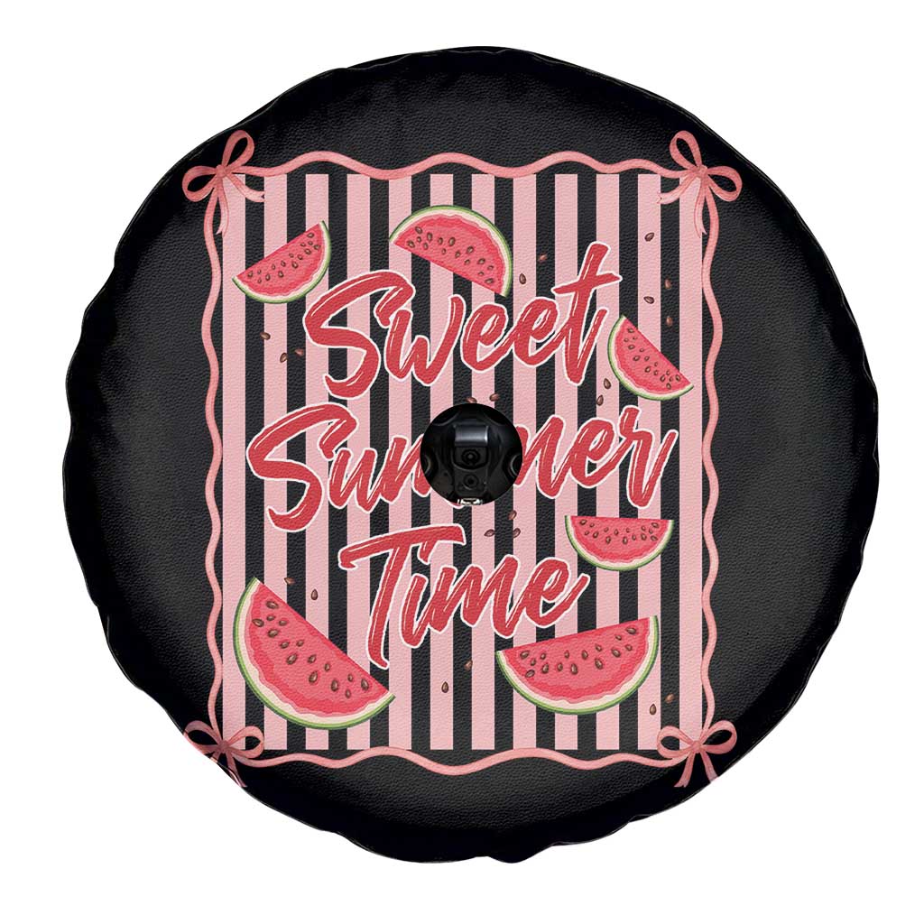 Striped Watermelon Beach Vibes Graphic Spare Tire Cover Sweet Summer Time TS12 Print Your Wear