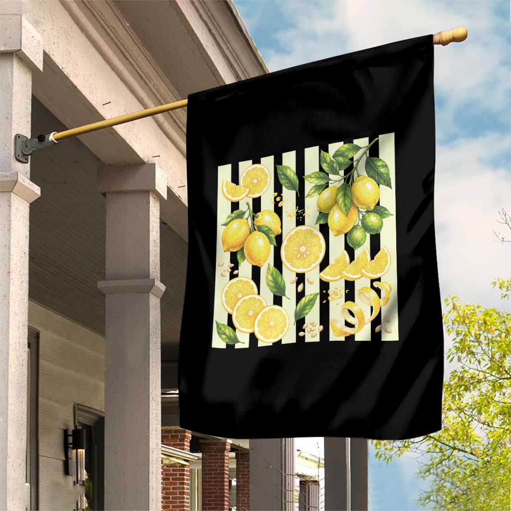 Striped Summer Lemon Garden Flag Citrus Fruit Lover Gift TS12 Print Your Wear