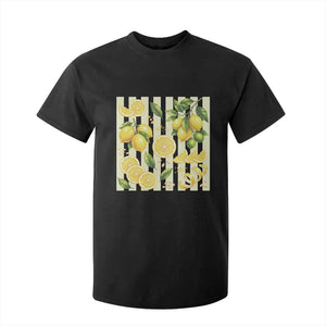 Striped Summer Lemon T Shirt For Kid Citrus Fruit Lover Gift TS12 Black Print Your Wear