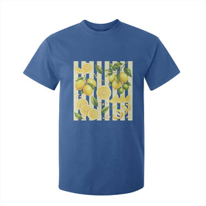 Striped Summer Lemon T Shirt For Kid Citrus Fruit Lover Gift TS12 Royal Blue Print Your Wear