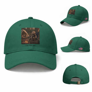 Funny Camping Raccoon Baseball Cap I Live Here Now Outdoor Lover TS12 Baseball Cap Universal Fit Irish Green Print Your Wear