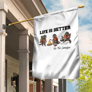 Funny Camping Raccoon Garden Flag Life Is Better By The Campfire TS12 Print Your Wear