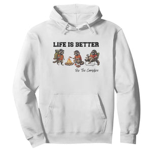 Funny Camping Raccoon Hoodie Life Is Better By The Campfire TS12 White Print Your Wear