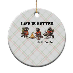 Funny Camping Raccoon Ceramic Ornament Life Is Better By The Campfire TS12 1pc Christmas Plaid Print Your Wear