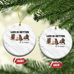 Funny Camping Raccoon Ceramic Ornament Life Is Better By The Campfire TS12 1pc White Marble Print Your Wear