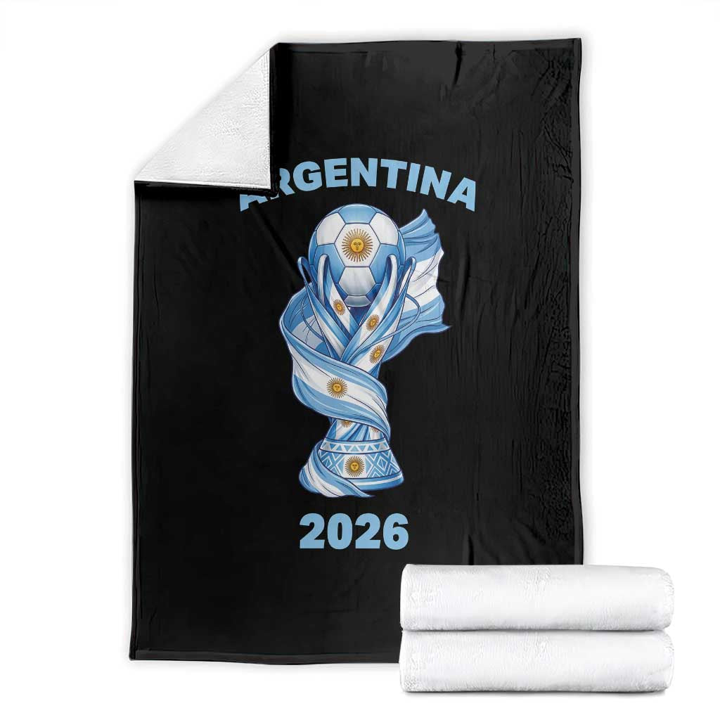Proud Argentina Soccer 2026 Throw Blanket World Football Fan Gift TS12 Black Print Your Wear