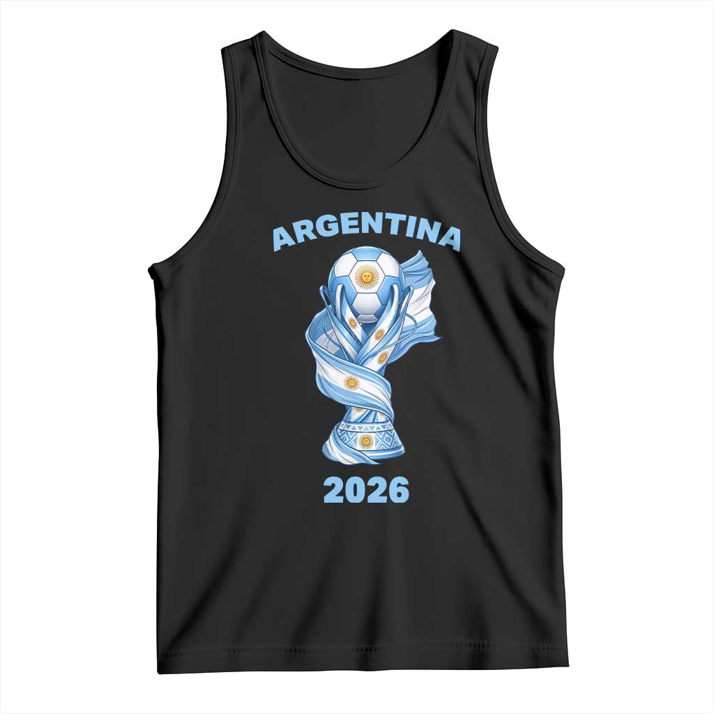 Proud Argentina Soccer 2026 Tank Top World Football Fan Gift TS12 Black Print Your Wear