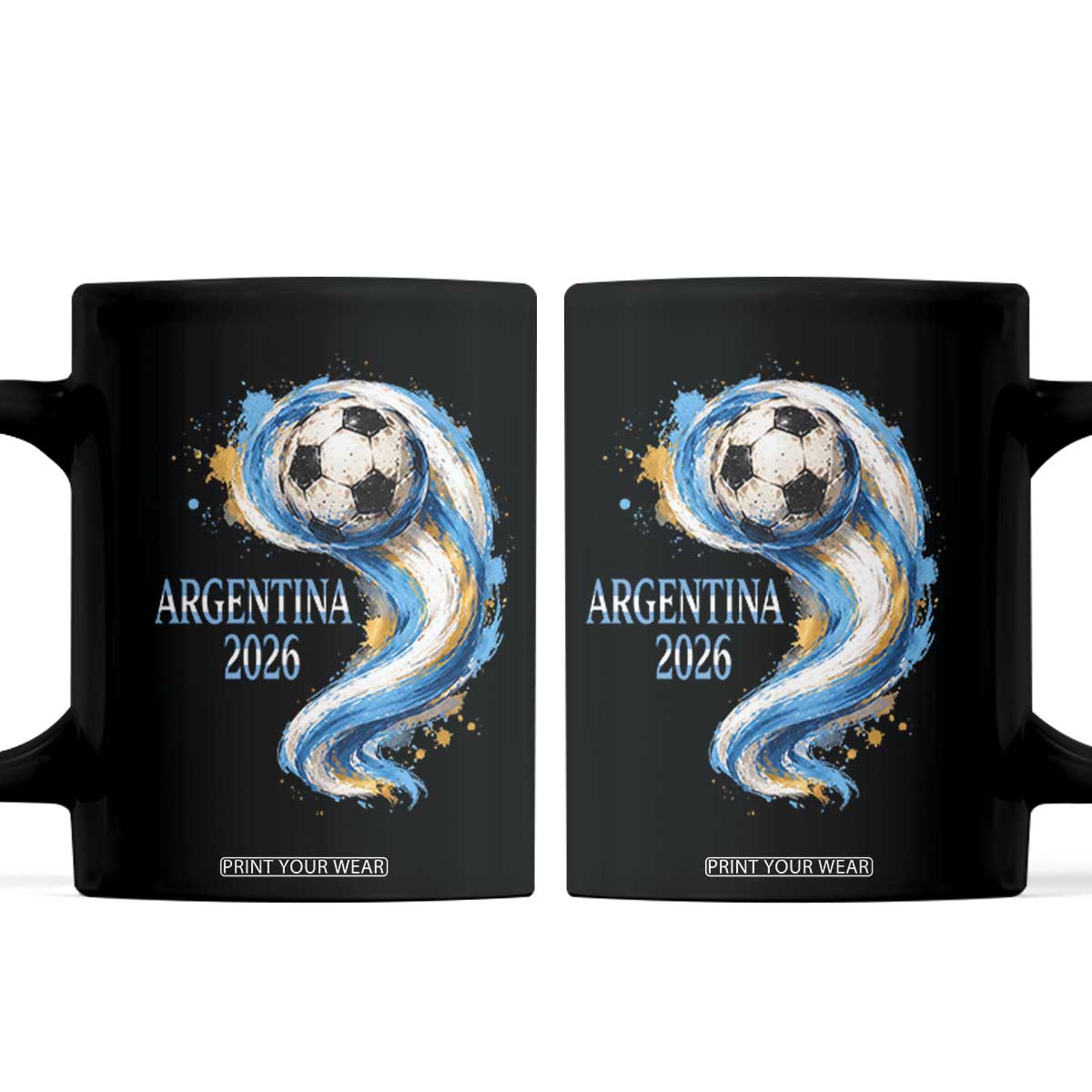 Argentina 2026 Soccer Fan Coffee Mug Proud Football Flag Supporter TS12 Black Print Your Wear
