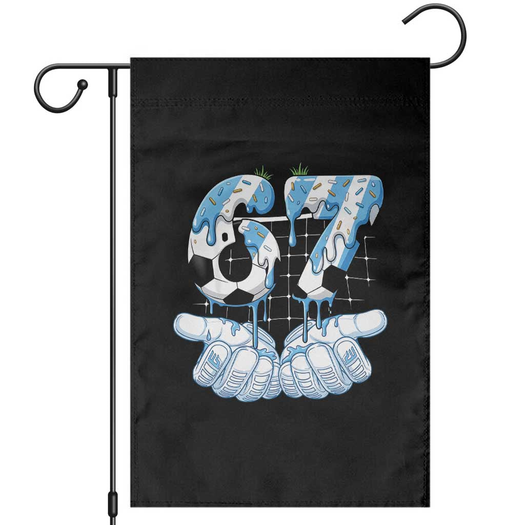 Funny Argentina Six Seven Football Meme Garden Flag Gen Alpha Soccer Fan TS12 Black Print Your Wear