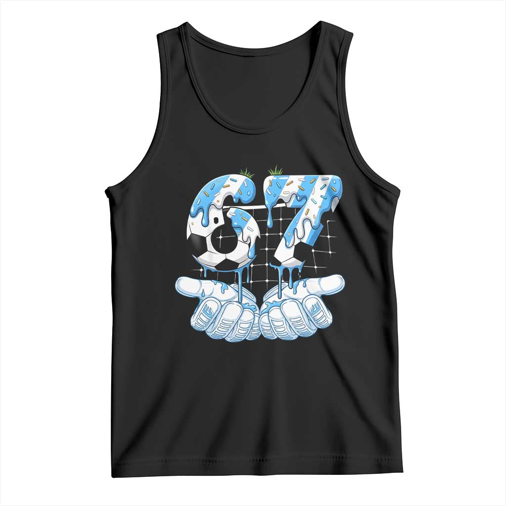 Funny Argentina Six Seven Football Meme Tank Top Gen Alpha Soccer Fan TS12 Black Print Your Wear