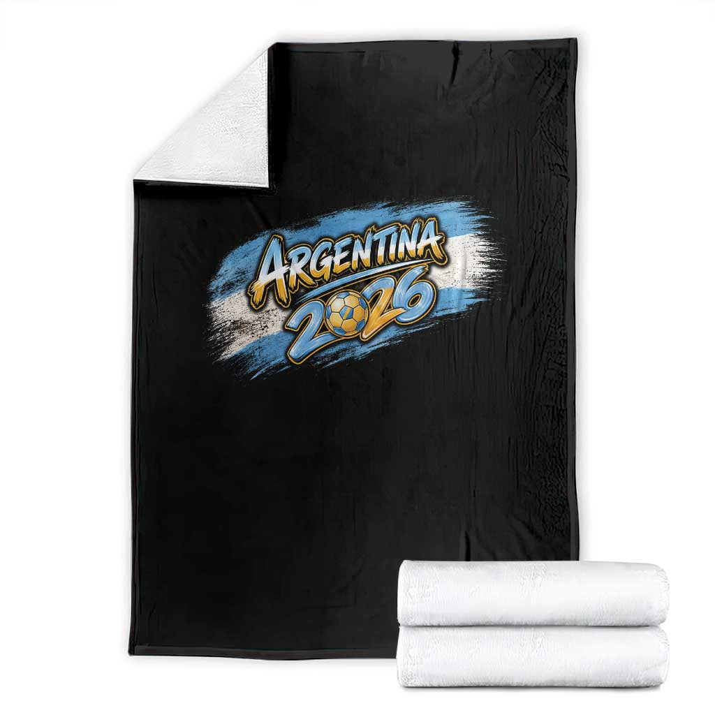 Vintage Argentina Soccer Pride 2026 Graphic Throw Blanket TS12 Black Print Your Wear