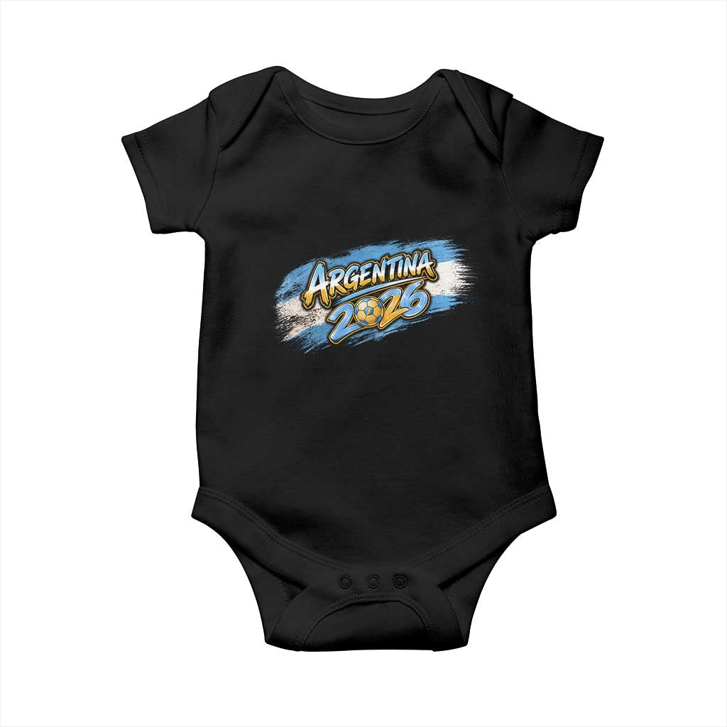Vintage Argentina Soccer Pride 2026 Graphic Baby Onesie TS12 Black Print Your Wear