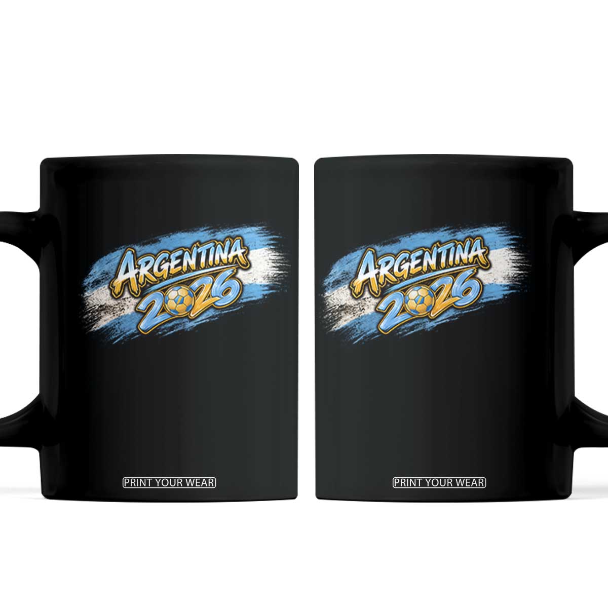 Vintage Argentina Soccer Pride 2026 Graphic Coffee Mug TS12 Black Print Your Wear