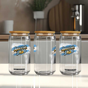 Vintage Argentina Soccer Pride 2026 Graphic Glass Can TS12 Print Your Wear