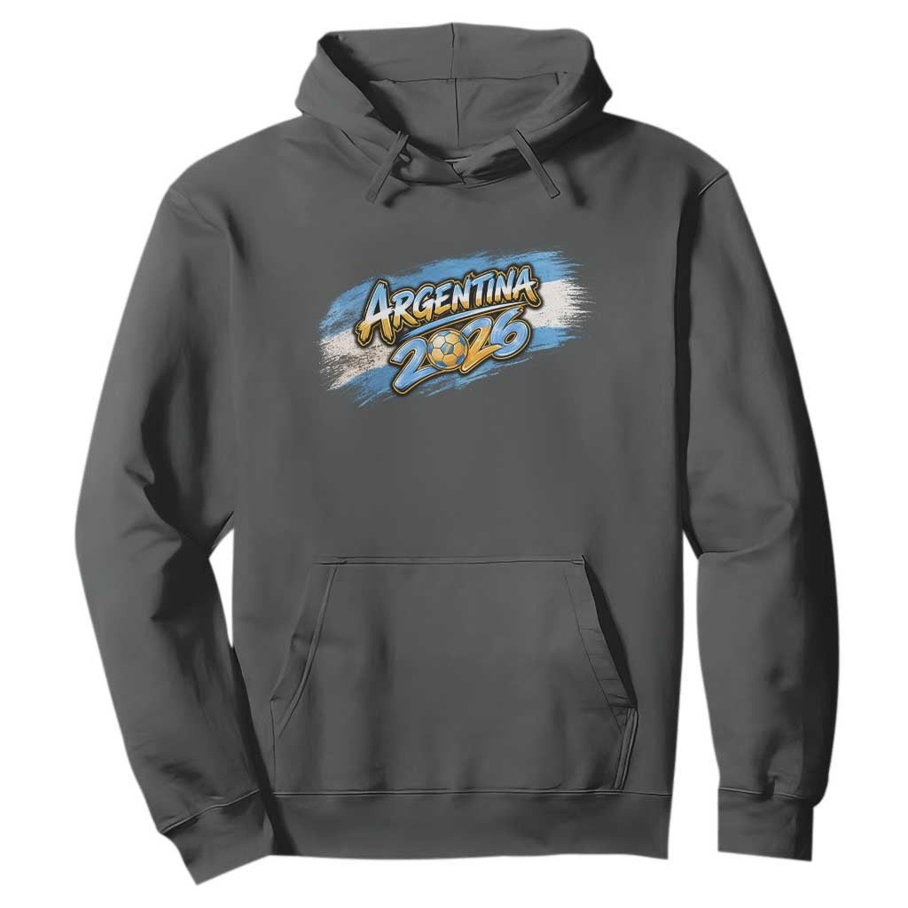Vintage Argentina Soccer Pride 2026 Graphic Hoodie TS12 Dark Heather Print Your Wear