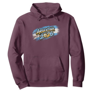 Vintage Argentina Soccer Pride 2026 Graphic Hoodie TS12 Maroon Print Your Wear