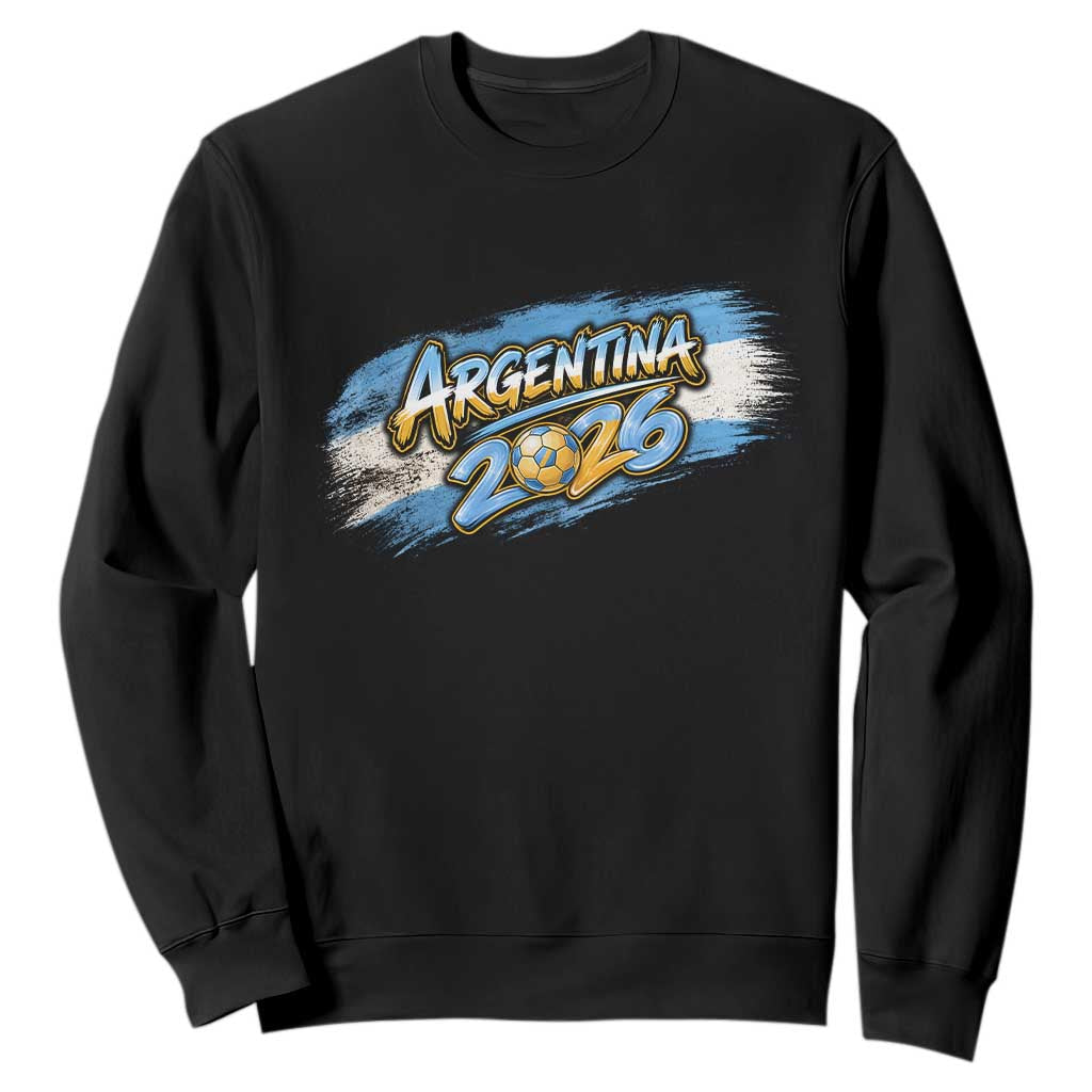 Vintage Argentina Soccer Pride 2026 Graphic Sweatshirt TS12 Black Print Your Wear