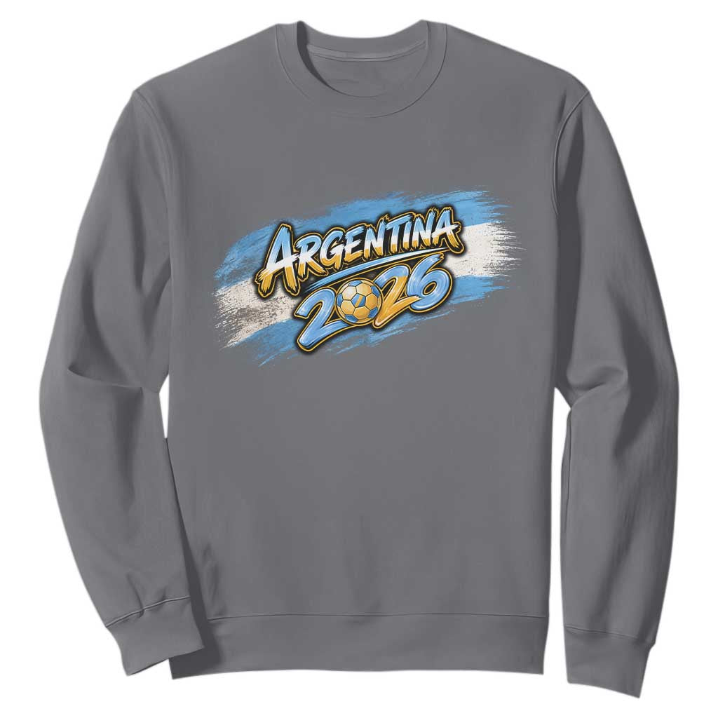 Vintage Argentina Soccer Pride 2026 Graphic Sweatshirt TS12 Charcoal Print Your Wear