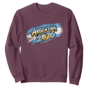 Vintage Argentina Soccer Pride 2026 Graphic Sweatshirt TS12 Maroon Print Your Wear