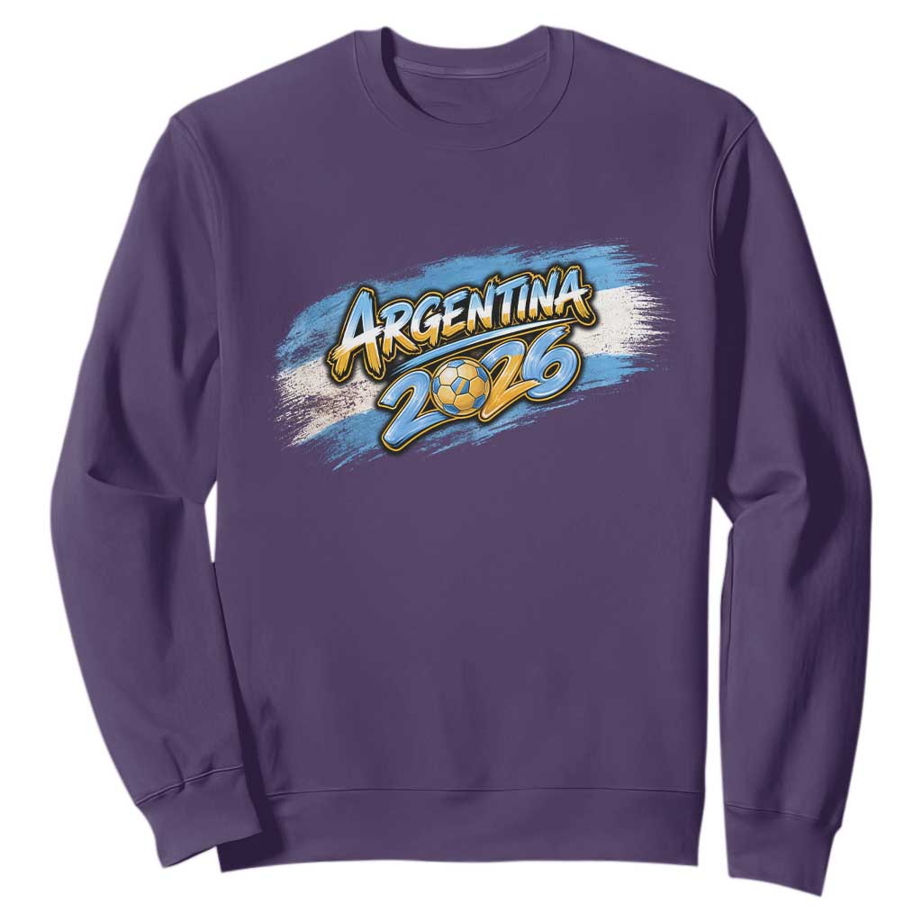 Vintage Argentina Soccer Pride 2026 Graphic Sweatshirt TS12 Purple Print Your Wear