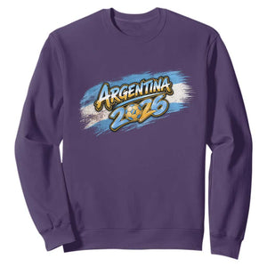 Vintage Argentina Soccer Pride 2026 Graphic Sweatshirt TS12 Purple Print Your Wear