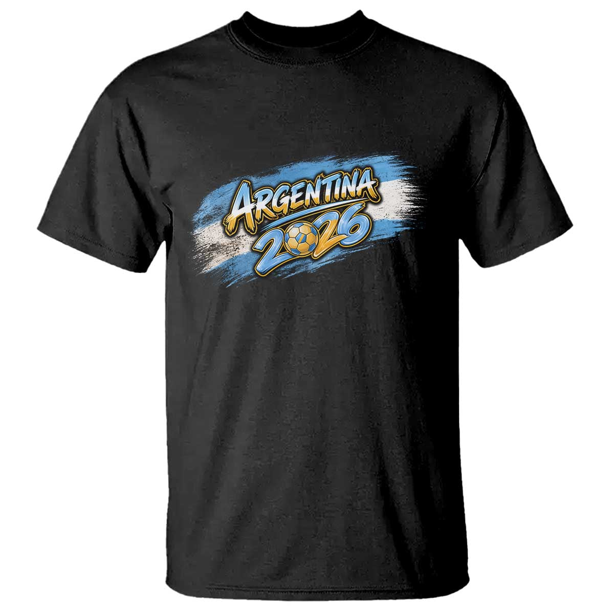 Vintage Argentina Soccer Pride 2026 Graphic T Shirt TS12 Black Print Your Wear