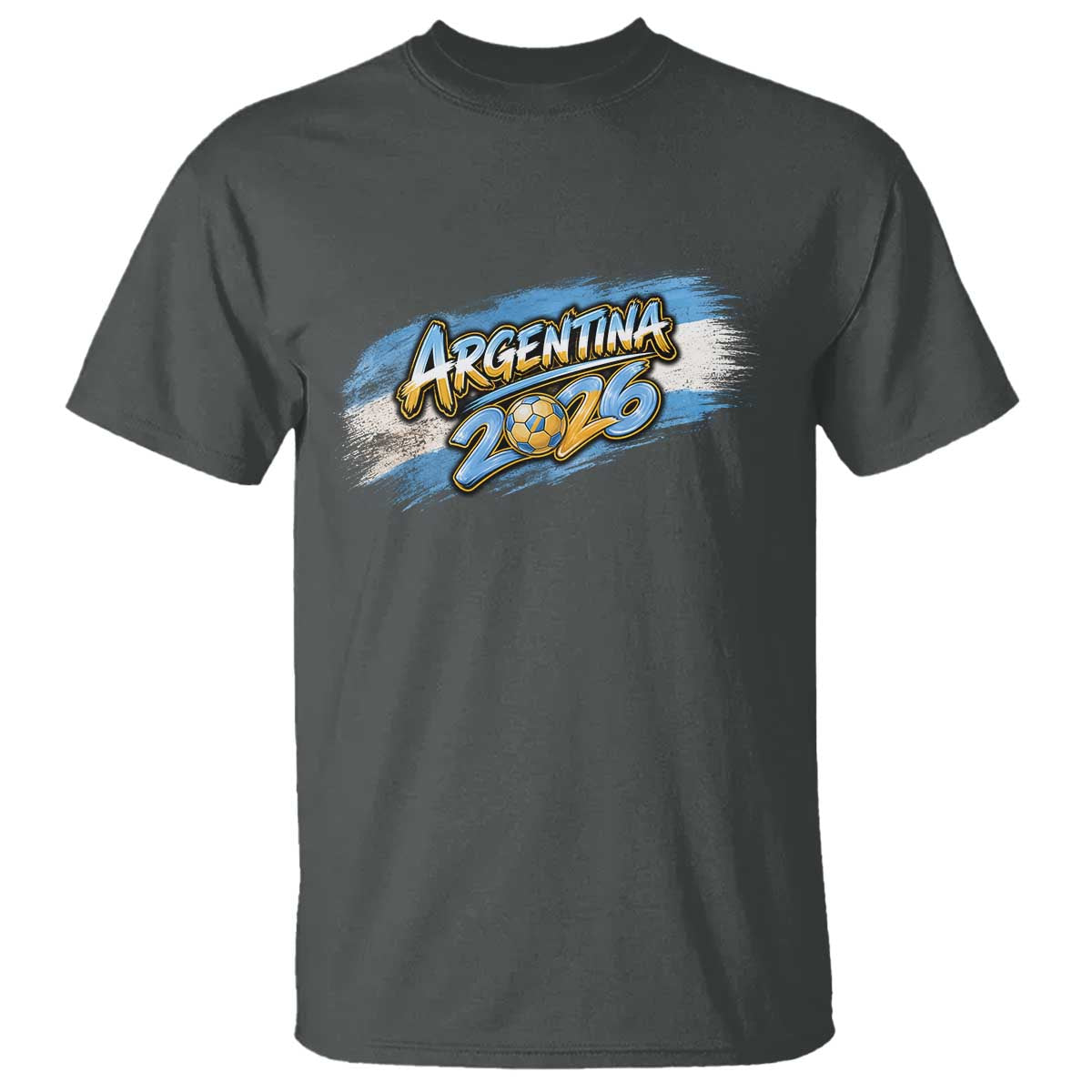 Vintage Argentina Soccer Pride 2026 Graphic T Shirt TS12 Dark Heather Print Your Wear