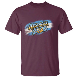 Vintage Argentina Soccer Pride 2026 Graphic T Shirt TS12 Maroon Print Your Wear