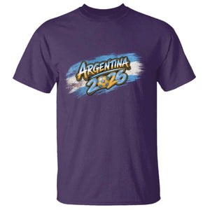 Vintage Argentina Soccer Pride 2026 Graphic T Shirt TS12 Purple Print Your Wear