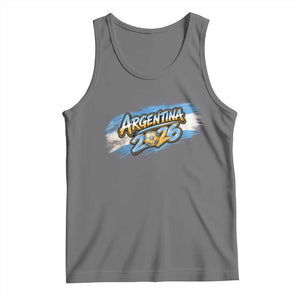 Vintage Argentina Soccer Pride 2026 Graphic Tank Top TS12 Black Heather Print Your Wear