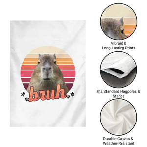 Capybara Lover Garden Flag Funny Bruh Meme Animal Humor Gift TS12 Print Your Wear