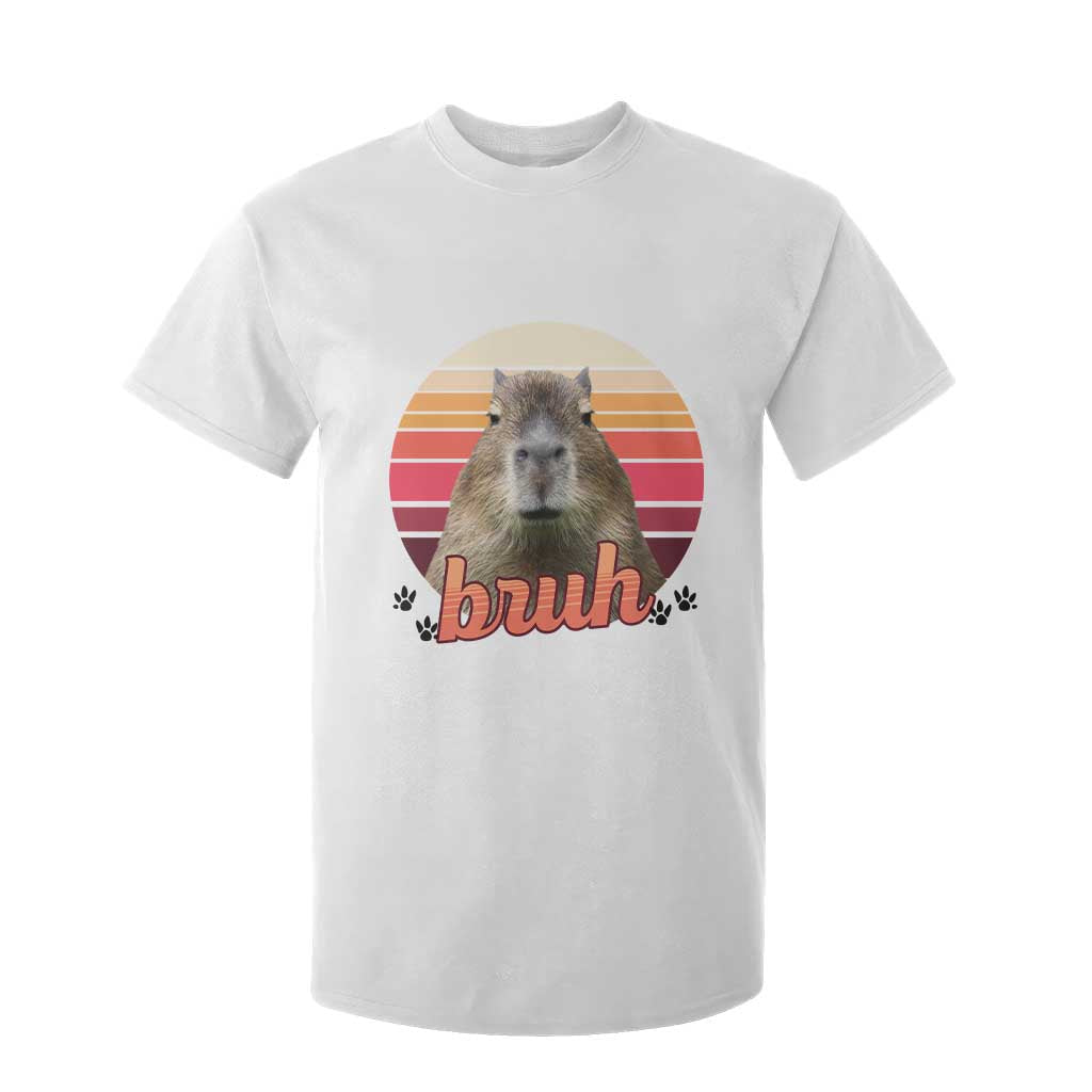 Capybara Lover T Shirt For Kid Funny Bruh Meme Animal Humor Gift TS12 White Print Your Wear