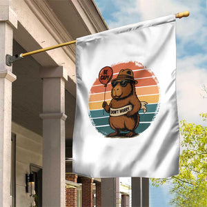 Funny Capybara Garden Flag Be Capy Do Not Worry For Animal Lovers TS12 Print Your Wear