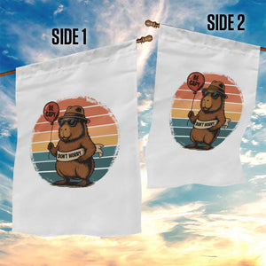 Funny Capybara Garden Flag Be Capy Do Not Worry For Animal Lovers TS12 Print Your Wear